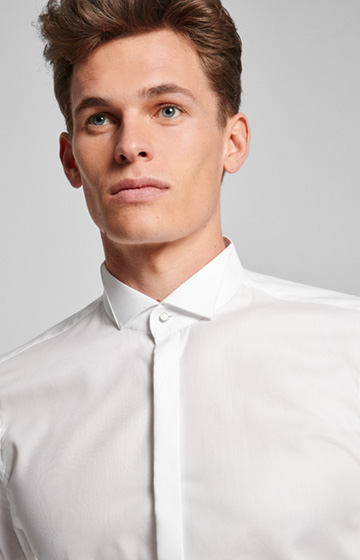 Evening-Hemd Pauly - bügelleicht -  in Weiß