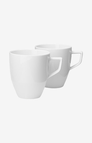 Single Cornflower Mug - Set of 2 in White