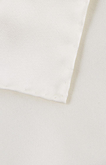 Seiden-Einstecktuch in Weiss