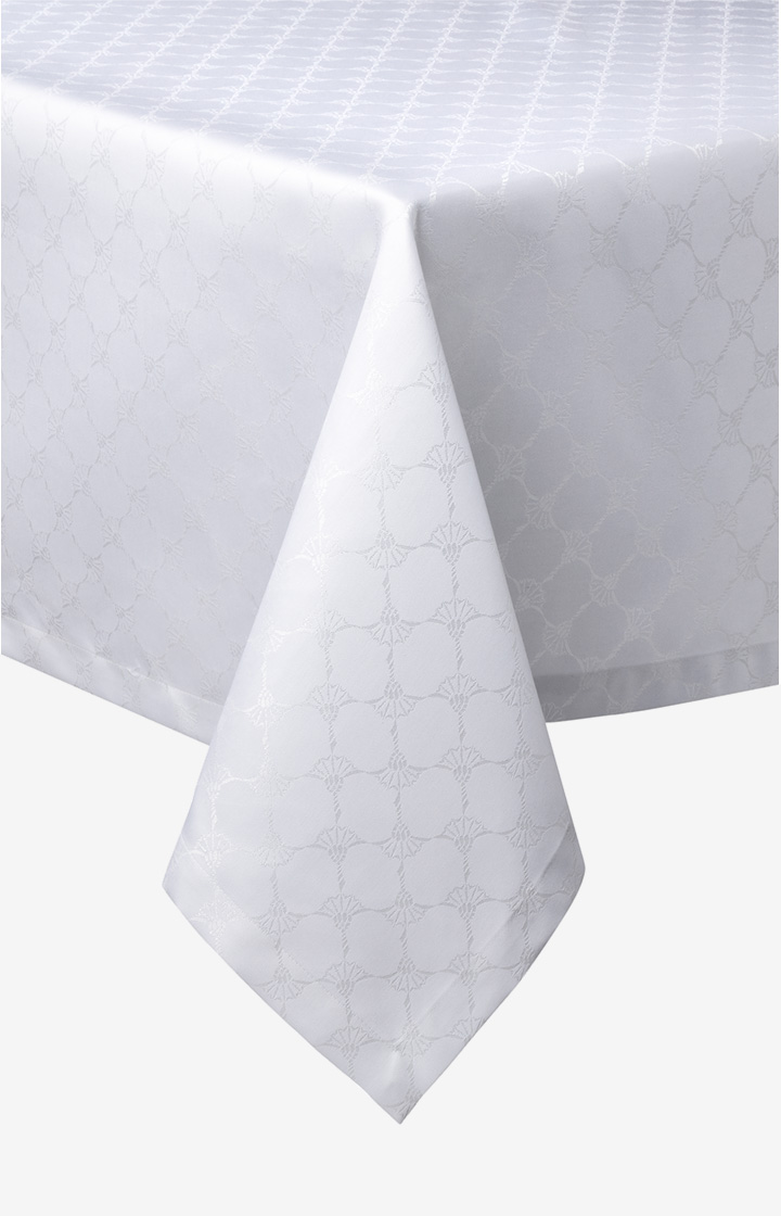 JOOP! Cornflower All-over Tablecloth in White, 140 x 210 cm