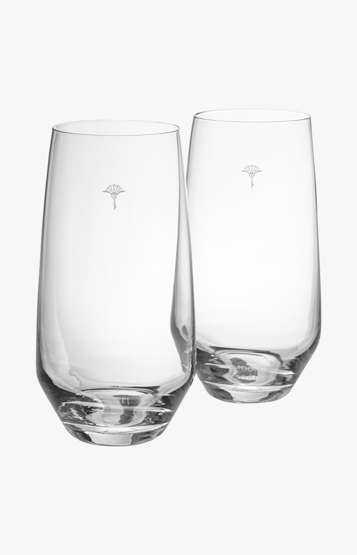 Single Cornflower long drink glass - set of 2
