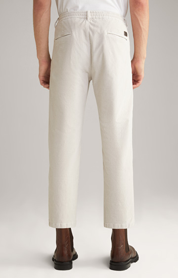 Spodnie Lead z zakładkami w kolorze białym