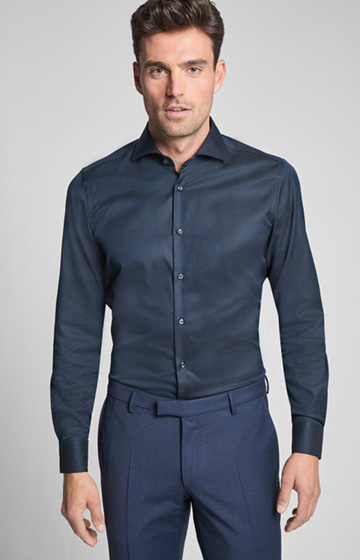 Hemd Panko - bügelleicht - in Dunkelblau