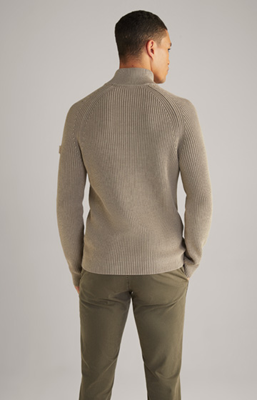 Sweter bawełniany Henricus w kolorze beżowym