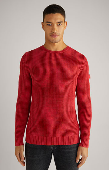 Hadriano Knitted Jumper in Red