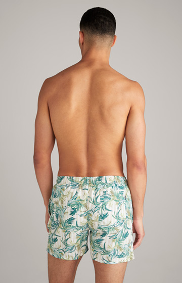 Palm Beach swim shorts in green/beige pattern