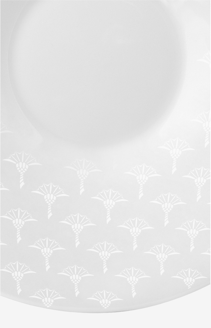 Spodek pod filiżankę Faded Cornflower - zestaw 2 szt., w kolorze białym