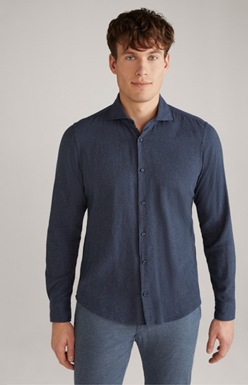 Cotton Shirt in Dark Blue