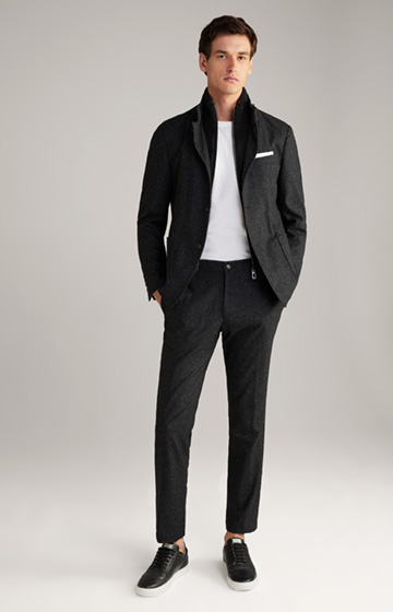 Hectar-Hank Modular Suit in Black Mélange