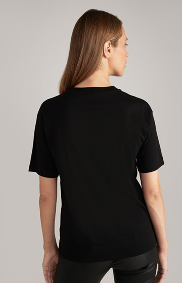 Baumwoll-T-Shirt in Schwarz