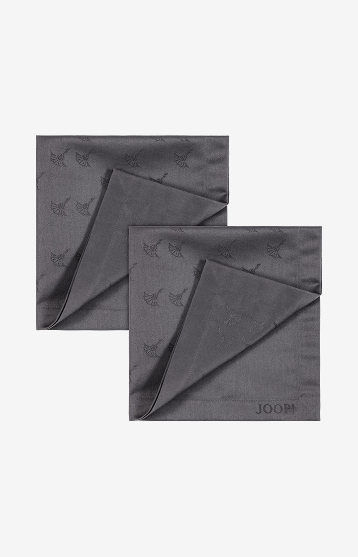 Faded cornflower napkins in graphite - set of 2, 50 x 50 cm