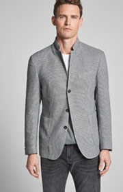 Sakko Hankez in Grau gemustert