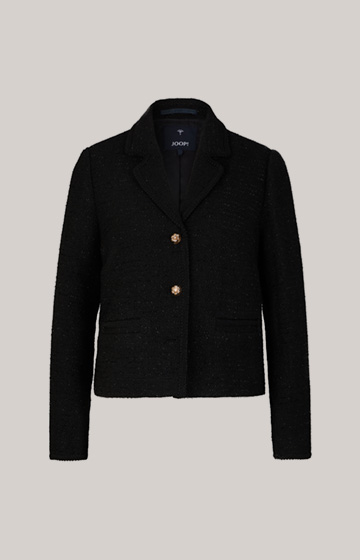 Tweed Blazer in Black 