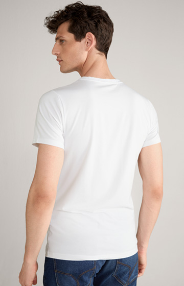 2er-Pack Modal Cotton Stretch T-Shirts in Weiß