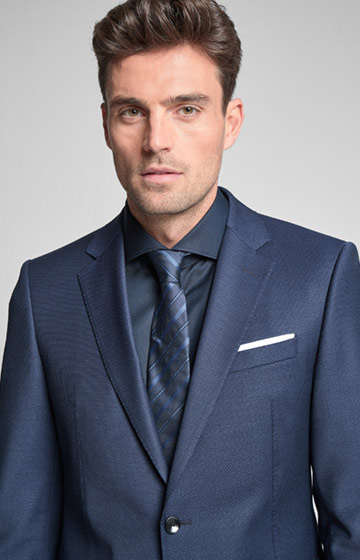 Anzug Herby-Blayr in Dunkelblau gemustert