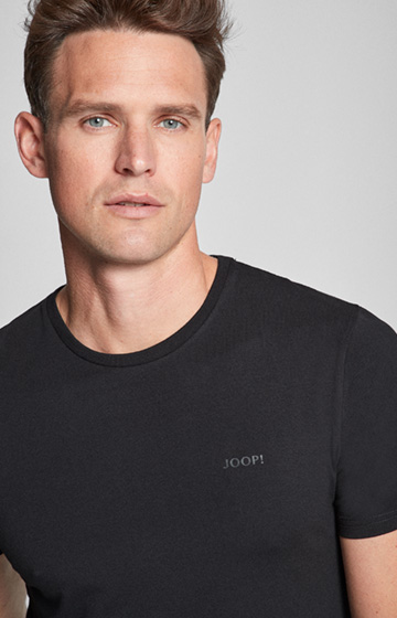 2er-Pack Modal Cotton Stretch Shirts in Schwarz