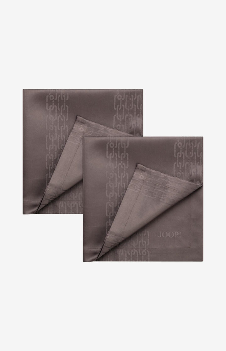 JOOP! CHAINS napkin in taupe - set of 2, 50 x 50 cm
