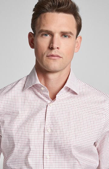 Hemd Mika in Bordeaux/Weiß kariert