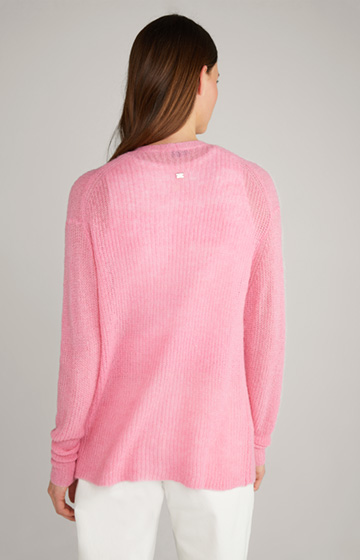 Knitted jacket in pink