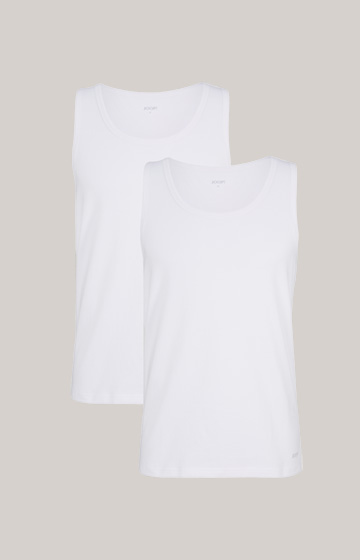 2-Pack of Fine Cotton Stretch Tank Tops in White