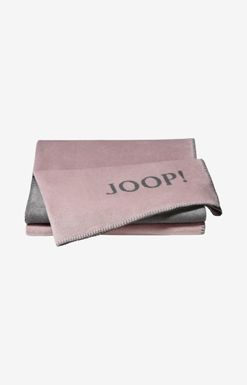 Wohndecke Uni-Doubleface in Rosé-Graphit