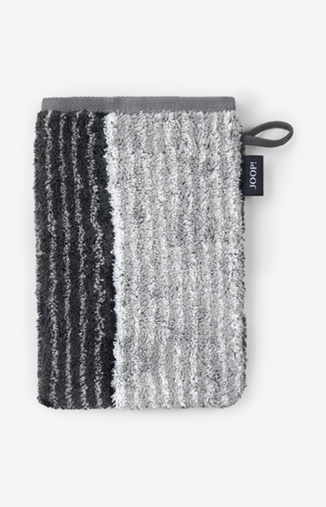 Waschhandschuh Signature Lines, Schwarz