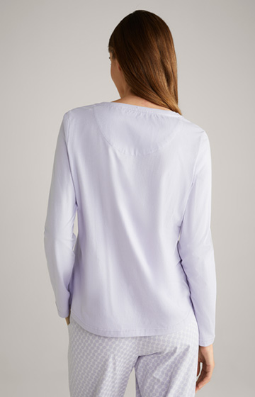 Long-Sleeve Loungewear Top in Lavender