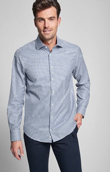 Hemd Mika in Dunkelblau kariert