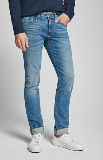 Jeans Stephen in Washed Mittelblau