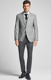 Sakko Halo in Grau meliert