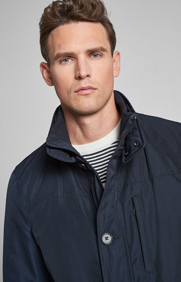 Wattierter Mantel Dannie in Dark Navy