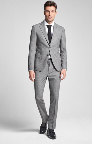 Anzug Hustle-Bax in Anthrazit meliert