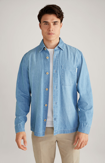 Jeans-Overshirt Harvi in Pastellblau