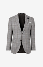 Sakko Four in Hellgrau gemustert