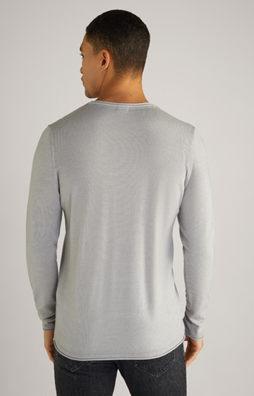 Sweter z wełny merynosów Lelios w kolorze szarym