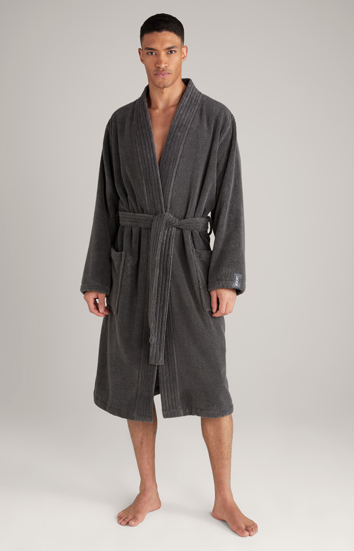 Men’s bathrobe in anthracite