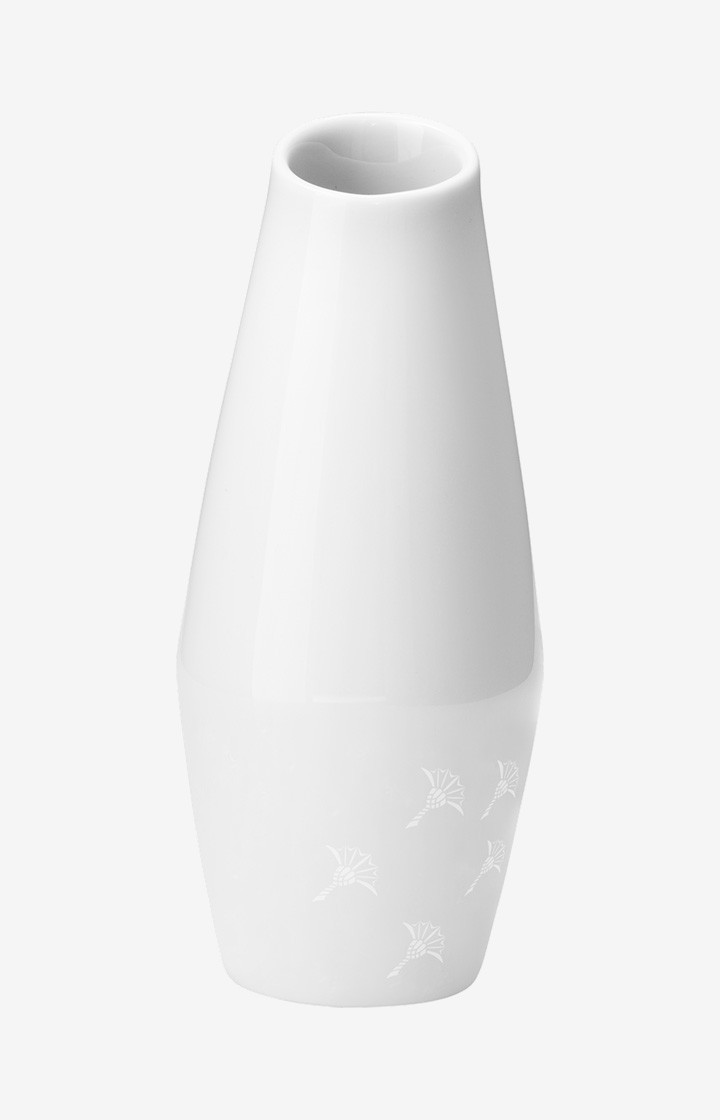 Faded Cornflower Carafe/Vase in White