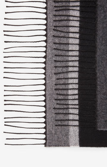 Schal Largo in Schwarz/Grau gestreift