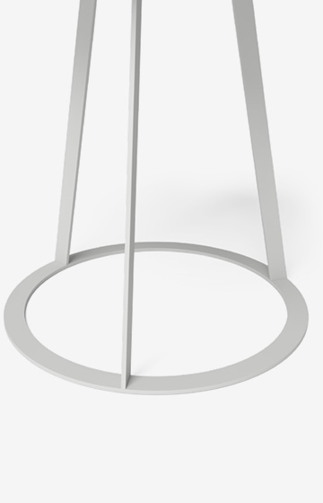 JOOP! ROUND side table with smoked oak plate, 45 x 47 cm in white/anthracite