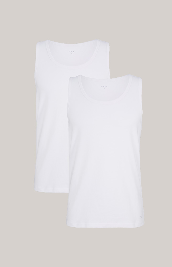 2-Pack of Fine Cotton Stretch Tank Tops in White