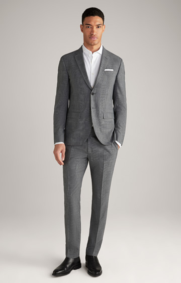 Damon Gun Suit in Grey Check