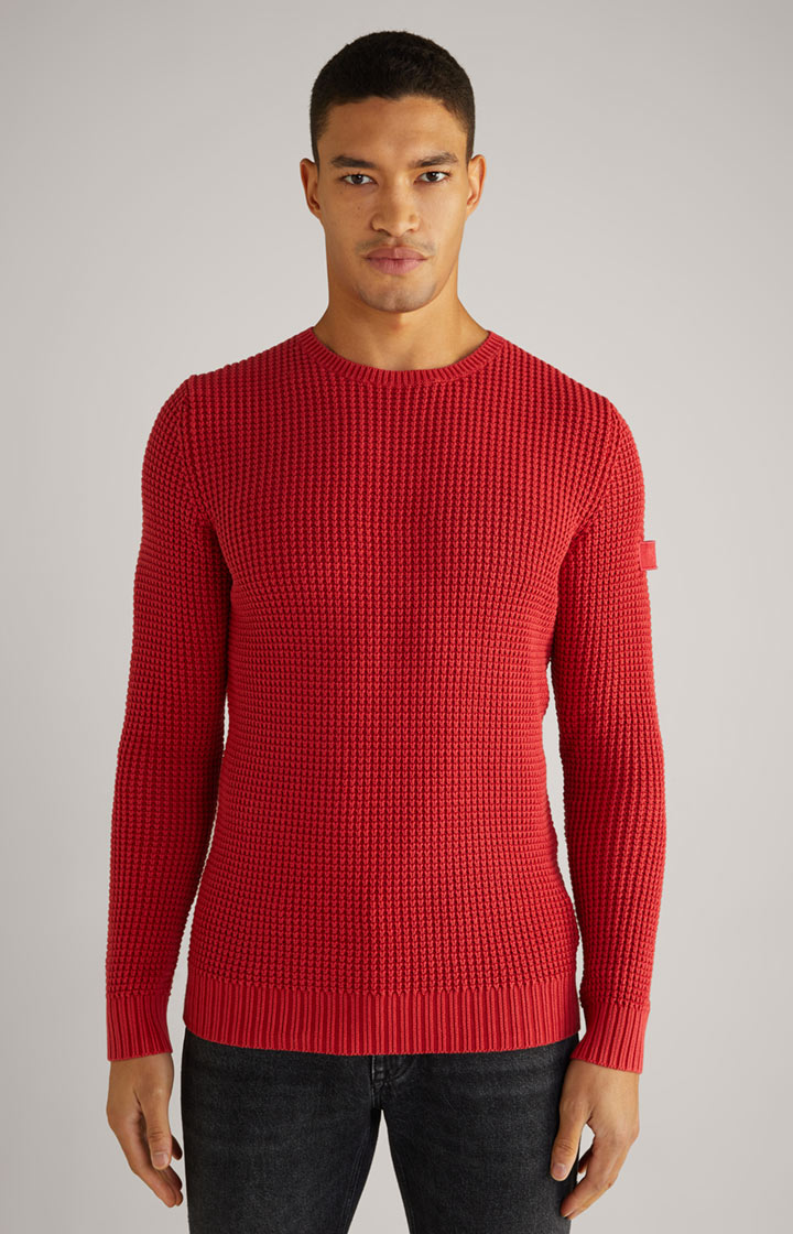 Dzianinowy sweter Hadriano w kolorze czerwonym
