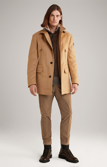 Gary Wool-Cashmere Blend Jacket in Light Brown