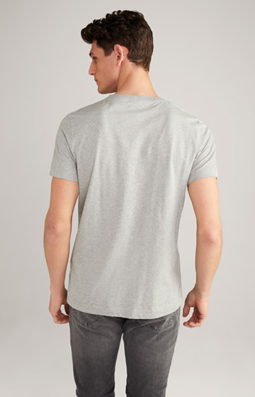T-Shirt Arvid in Grau meliert