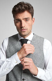 Weste Wackno in Dunkelgrau meliert