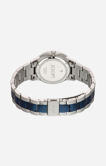 Zegarek damski w kolorze srebrno-niebieskim