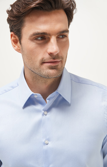 Hemd Pierce - bügelleicht - in Mittelblau