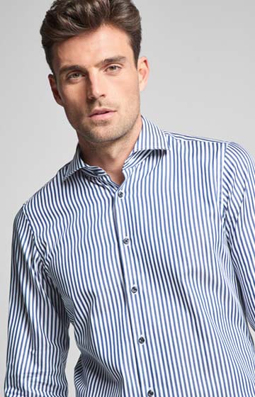 Hemd Panko in Dunkelblau gestreift