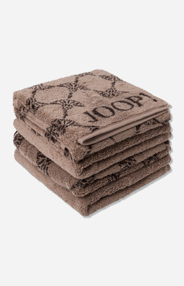 JOOP! CLASSIC DOUBLEFACE Guest Towel in Mocha, 30 x 50 cm