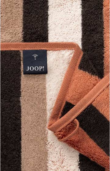 JOOP! TONE STRIPES hand towel in copper stripe